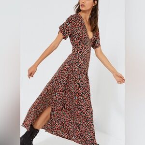 Dropwaist Floral Midi Dress (size 4) NWT